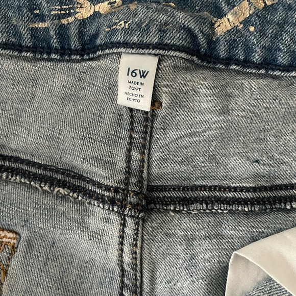 7 Seven Marilyn Boyfriend High Rise Hem Denim Blue Jeans Size 16 16W - Picture 4 of 11